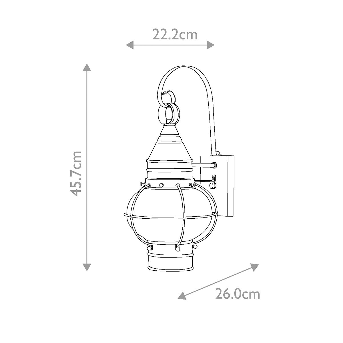 Cape Cod 1 Light Medium Wall Lantern