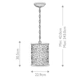 Carabel 1 Light Mini Pendant