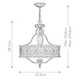 Carabel 3 Light Pendant Chandelier