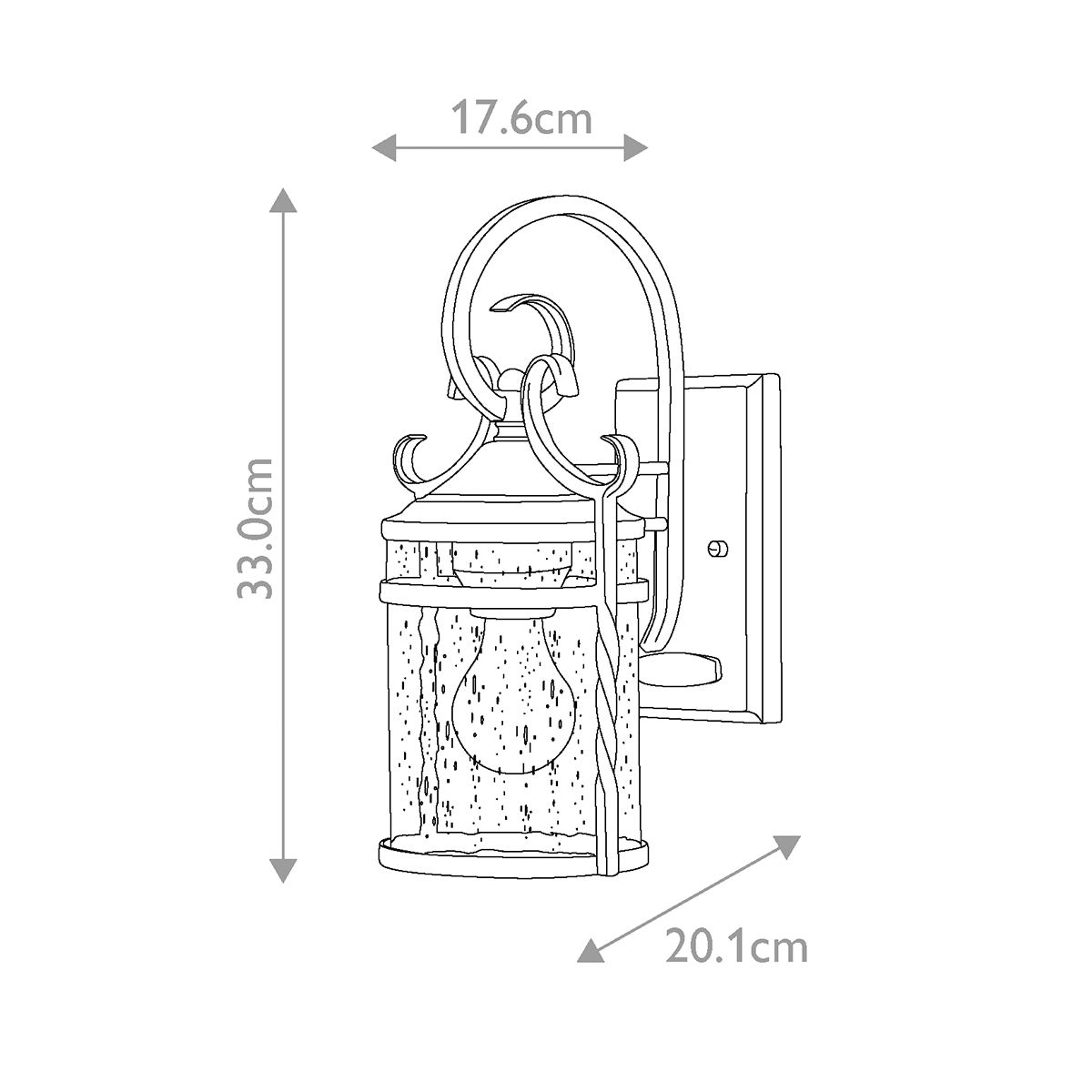 Casa 1 Light Wall Lantern