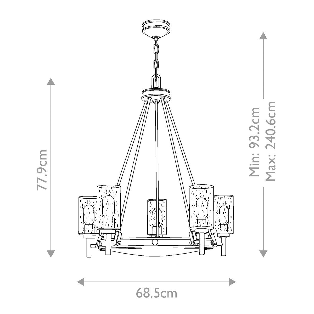 Collier 5 Light Chandelier