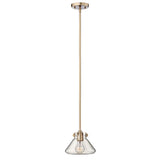 Congress 1 Light Clear Glass Pendant - Brushed Caramel