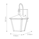Huntersfield 1 Light Small Wall Lantern - Comet Lighting