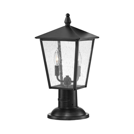 Huntersfield 2 Light Medium Pedestal Lantern Black