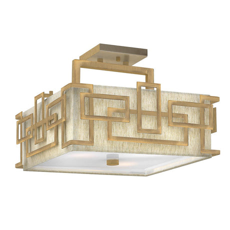 Lanza 3 Light Semi Flush Mount - Brushed Bronze - Comet Lighting