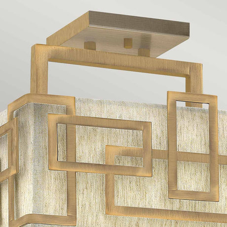 Lanza 3 Light Semi Flush Mount - Brushed Bronze - Comet Lighting