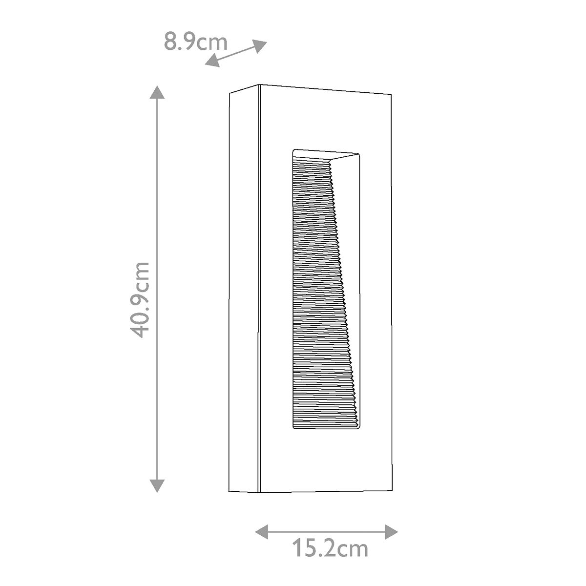 Luna Medium LED Wall Light - Titanium - Comet Lighting