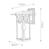 Manhattan 1 Light Large Wall Lantern - Comet Lighting