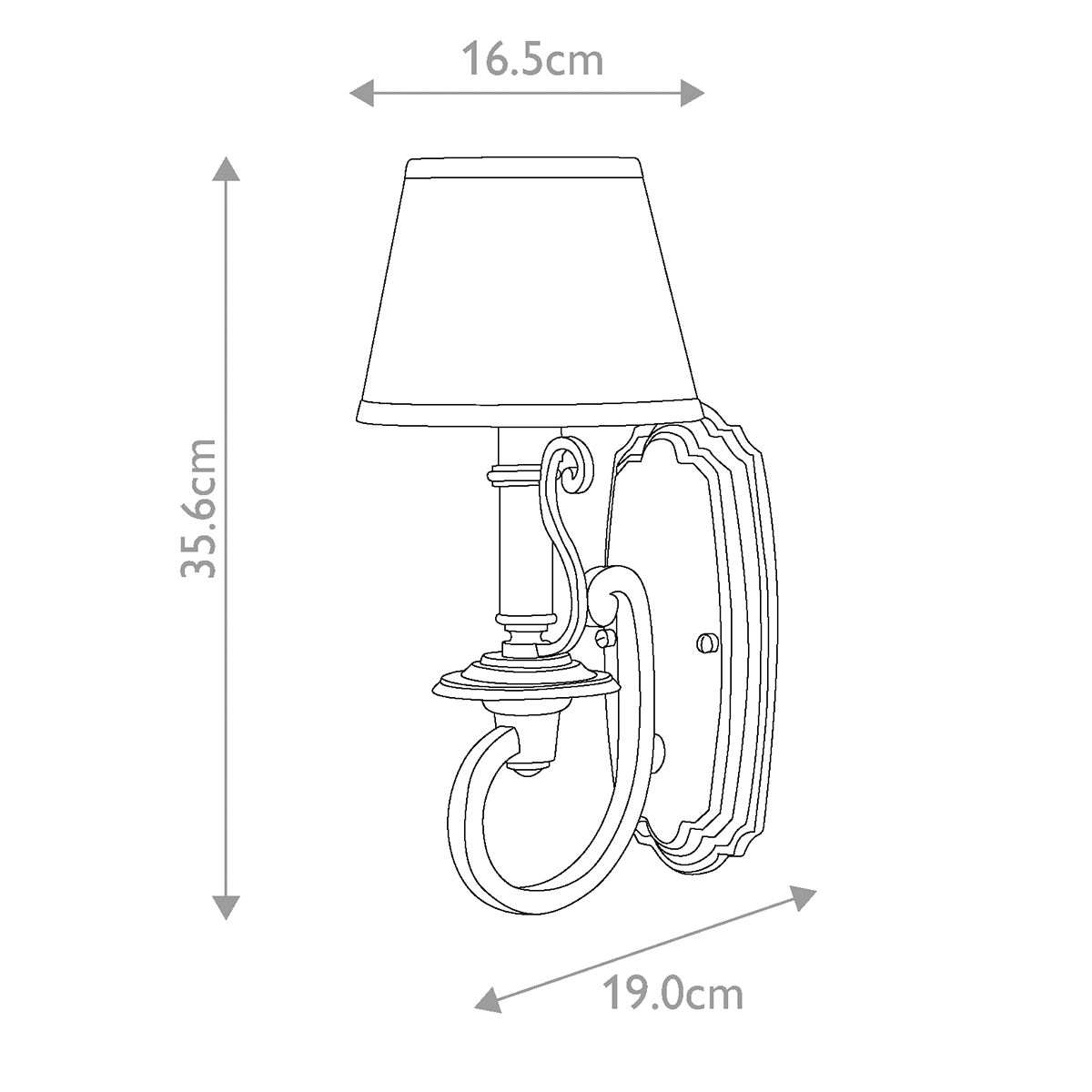 Plymouth 1 Light Wall Light - Comet Lighting