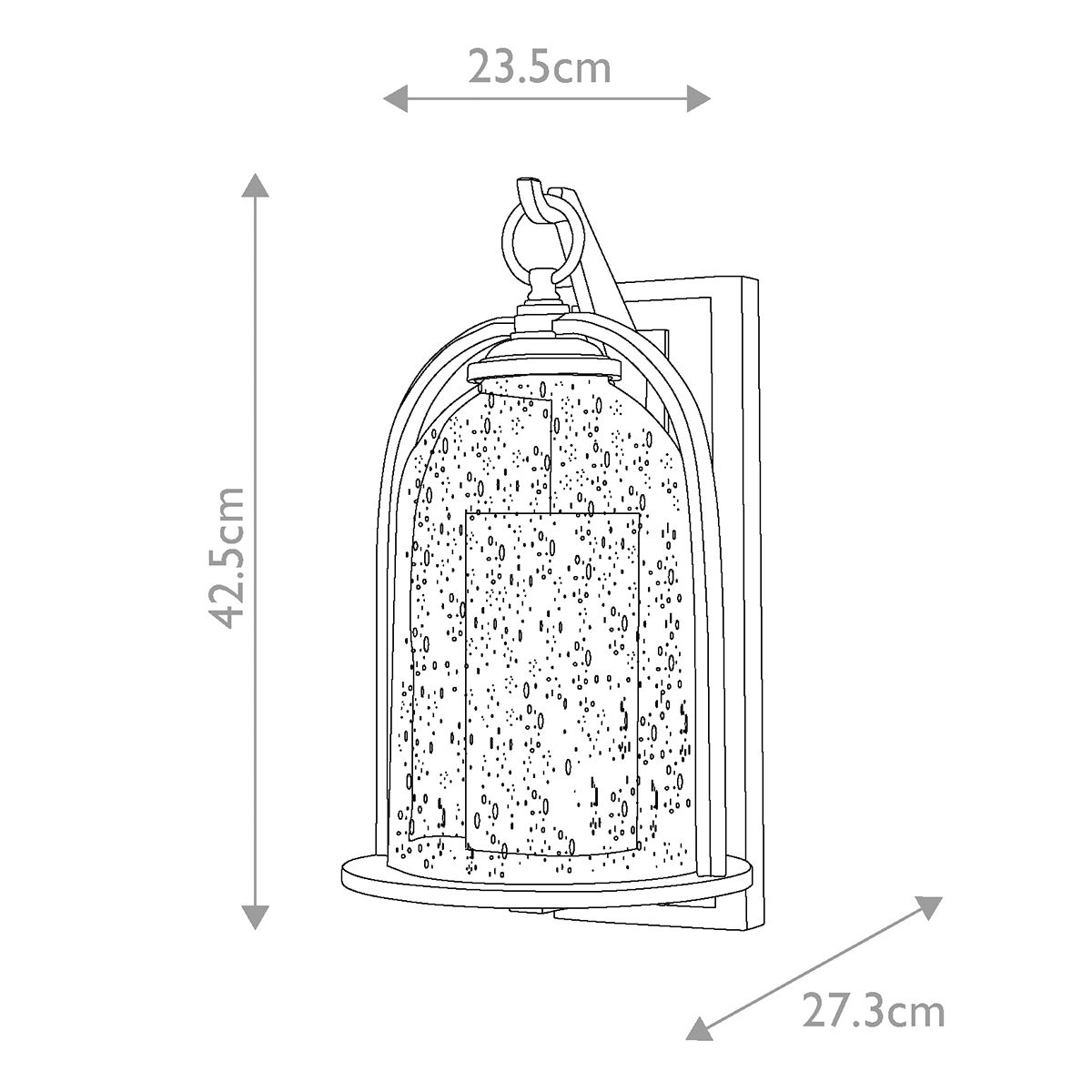 Quincy 1 Light Medium Wall Lantern - Comet Lighting
