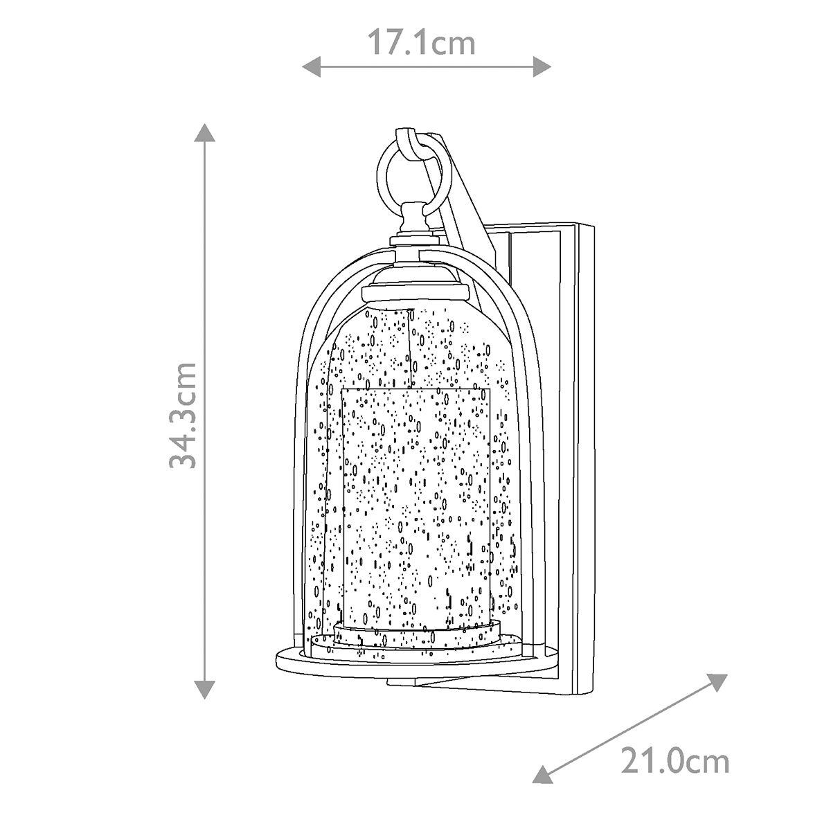 Quincy 1 Light Small Wall Lantern - Comet Lighting