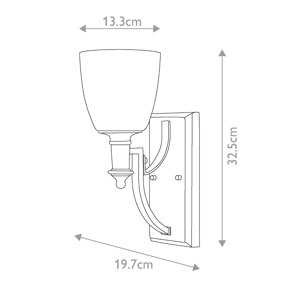 Truman 1 Light Wall Light - Comet Lighting