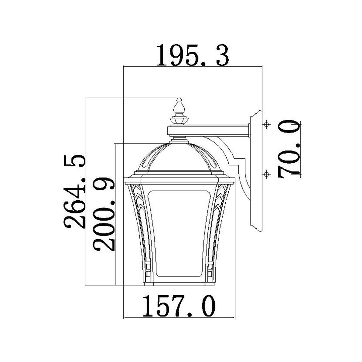Wabash 1 Light Small Wall Lantern - Comet Lighting
