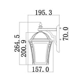 Wabash 1 Light Small Wall Lantern - Comet Lighting