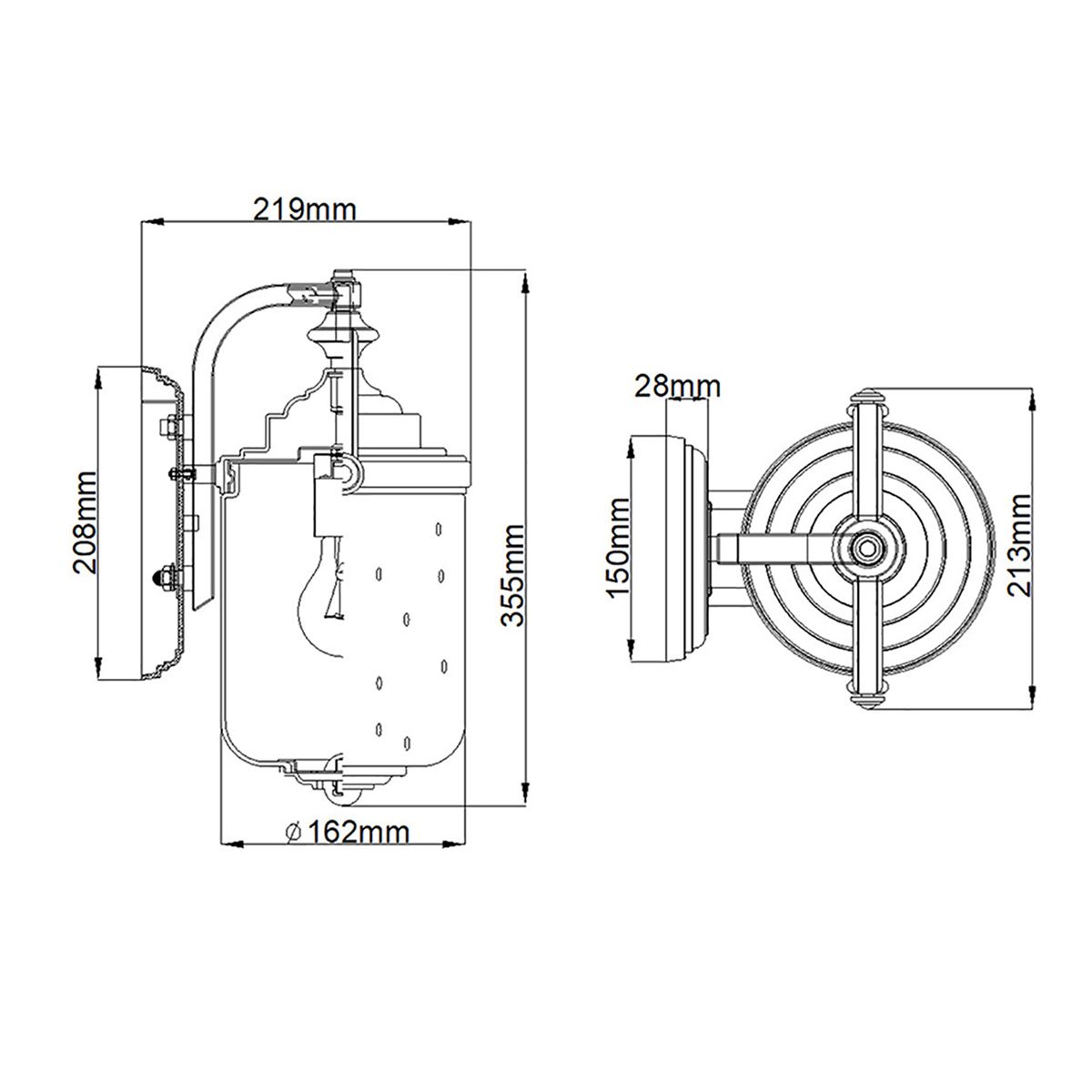 Willoughby 1 Light Wall Lantern
