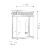 Holborn Outdoor Half Lantern Medium Polished Chrome - Comet Lighting