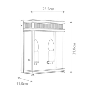 Holborn Outdoor Half Lantern Medium Polished Chrome - Comet Lighting