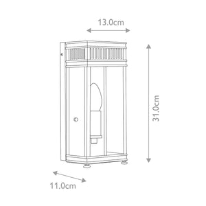 Holborn Outdoor Half Lantern Small Polished Chrome - Comet Lighting