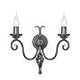 Harlech 2 Light Wall Light - Black