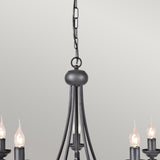 Harlech 5-Light Chandelier Black - Comet Lighting