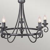 Harlech 5-Light Chandelier Black - Comet Lighting