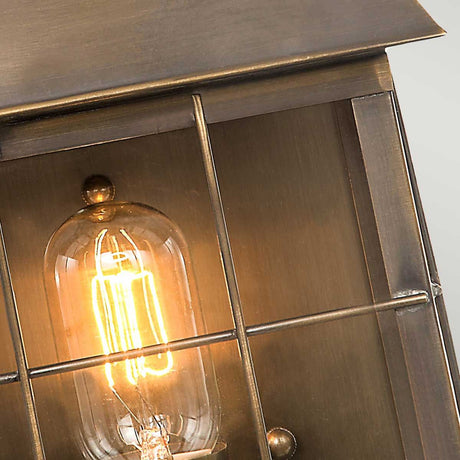 Hyde Park Outdoor Wall Lantern Brass - Comet Lighting