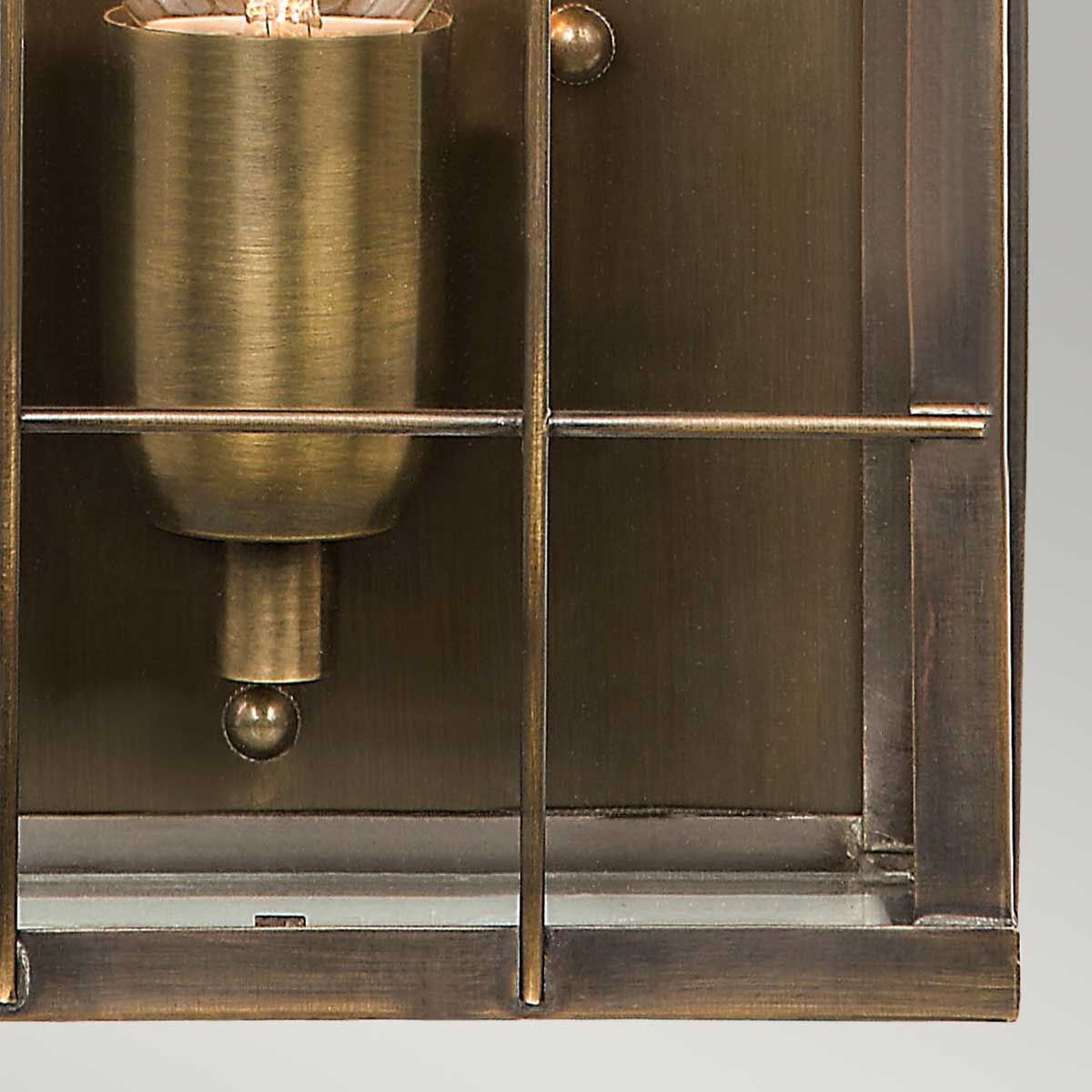 Hyde Park Outdoor Wall Lantern Brass - Comet Lighting