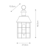 Hyde Park Outdoor Wall Lantern Brass - Comet Lighting