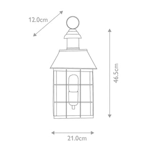 Hyde Park Outdoor Wall Lantern Brass - Comet Lighting