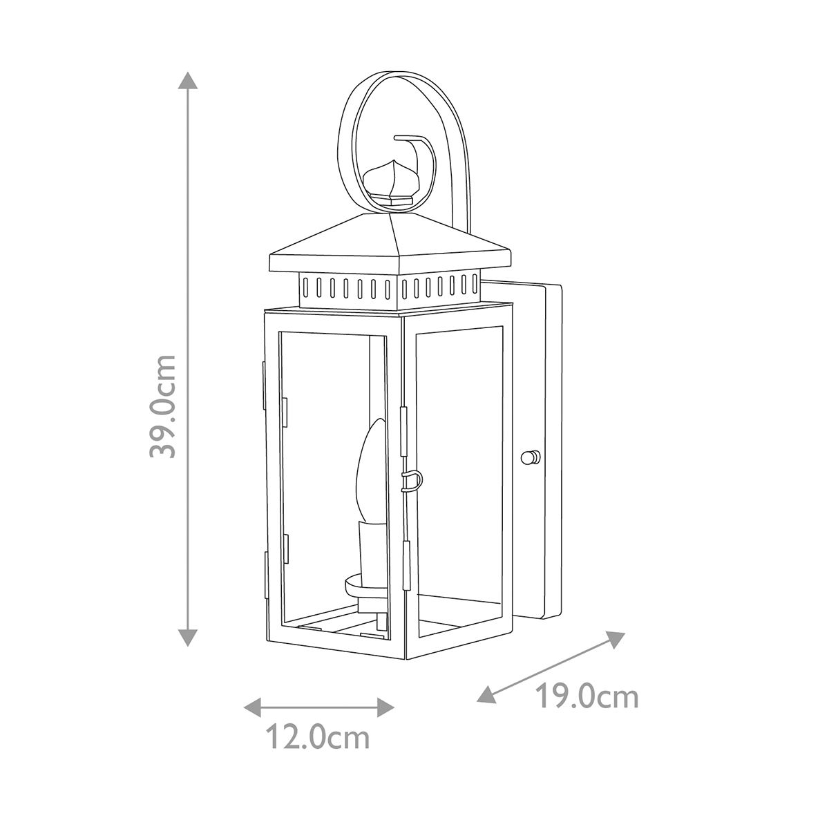 Hythe 1 Light Wall Lantern - Comet Lighting