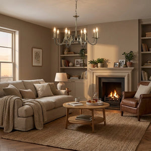 Searchlight Richmond Brass 8 Light Ceiling Candle Style