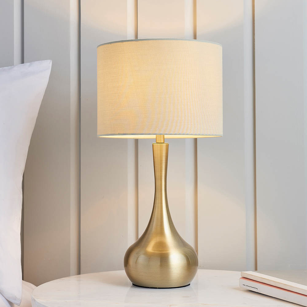 Piccadilly Touch Table Lamp Brass - Comet Lighting