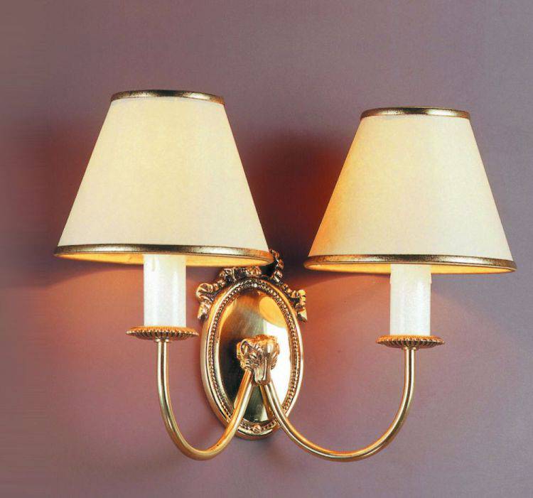 BROOKLANDS Eden 2lt Wall Light B Polished Brass - Comet Lighting