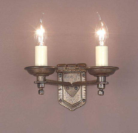 BROOKLANDS Tudor 2lt Wall Light Light Bronze - Comet Lighting