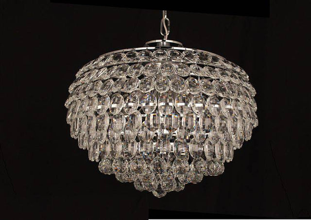 CRYSTAL Adaliz 6lt Ceiling Light Chrome - Comet Lighting