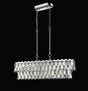 CRYSTAL Alma 9lt Oblong Ceiling Light Chrome - Comet Lighting