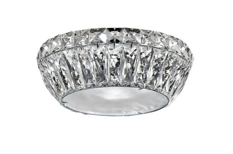 CRYSTAL Armel 4lt Ceiling Light Chrome - Comet Lighting