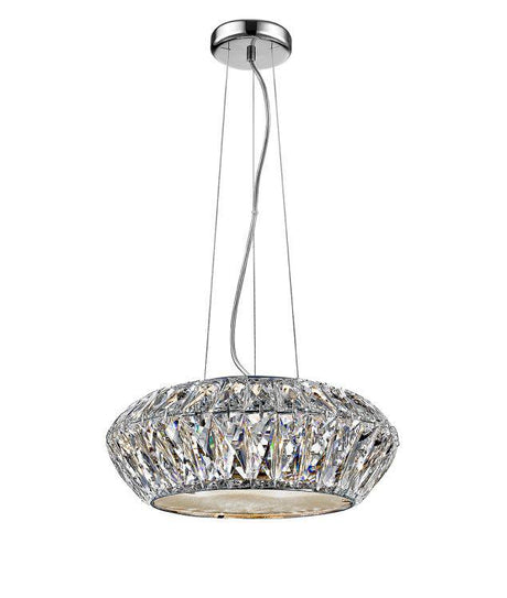 CRYSTAL Armel 4lt Pendant Ceiling Light Chrome - Comet Lighting