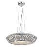 CRYSTAL Armel 7lt Pendant Ceiling Light Chrome - Comet Lighting