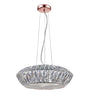 CRYSTAL Armel 7lt Pendant Ceiling Light Rosy Gold - Comet Lighting