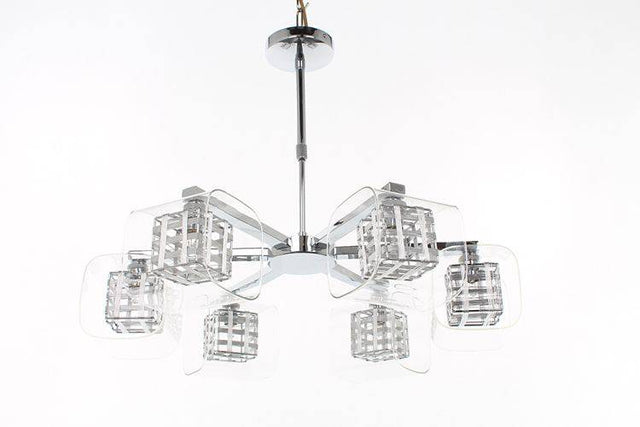 CRYSTAL Avignon 6lt Ceiling Light Chrome - Comet Lighting