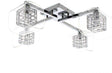 CRYSTAL Avignon Ceiling Light Chrome - Comet Lighting