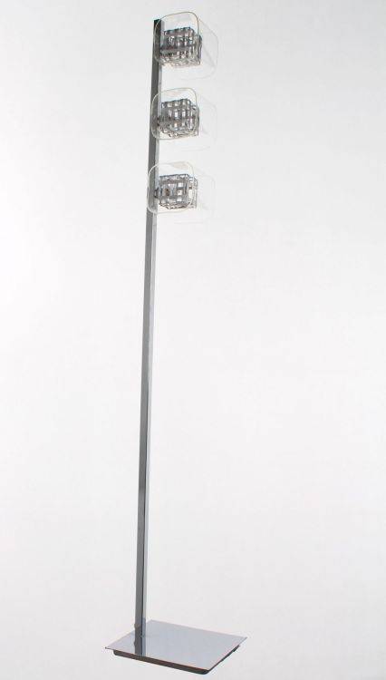 CRYSTAL Avignon Floor Lamp Chrome - Comet Lighting