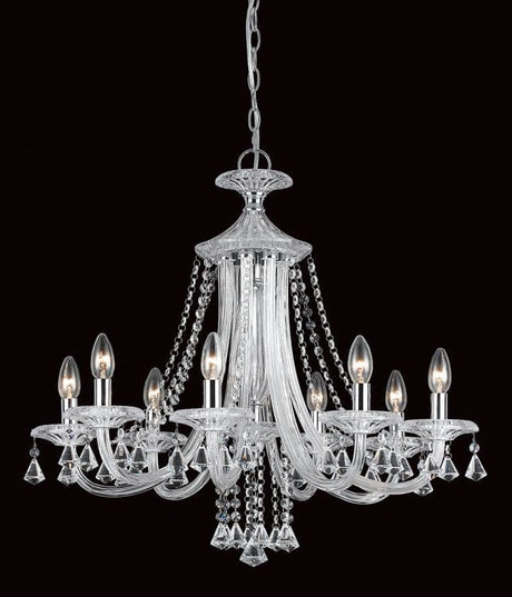 CRYSTAL Calgary 8lt Ceiling Light Chrome - Comet Lighting