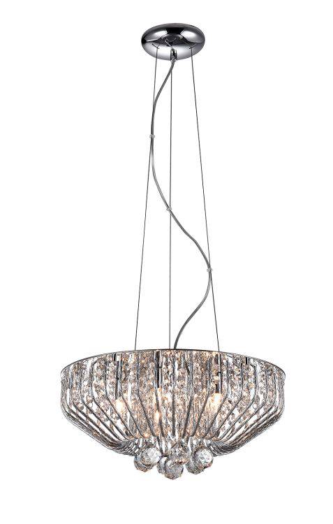 CRYSTAL Carlo 5lt Ceiling Light Chrome - Comet Lighting