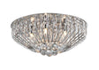 CRYSTAL Carlo 5lt Flush Ceiling Light Chrome - Comet Lighting