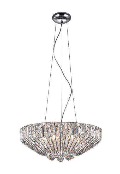 CRYSTAL Carlo 6lt Ceiling Light Chrome - Comet Lighting