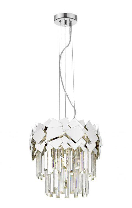 CRYSTAL Celine 4lt Ceiling Light Chrome - Comet Lighting