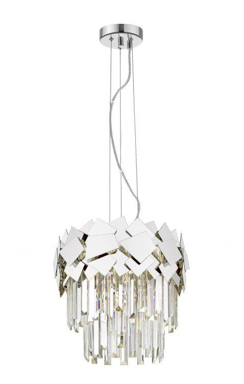 CRYSTAL Celine 4lt Ceiling Light Chrome - Comet Lighting