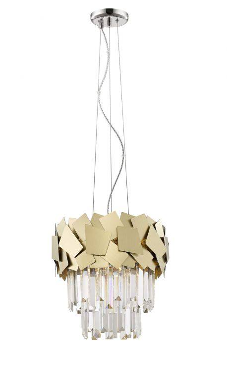 CRYSTAL Celine 4lt Ceiling Light Gold - Comet Lighting